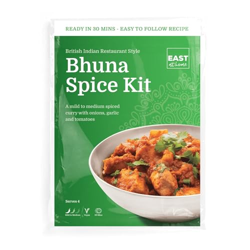East at Home Bhuna Spice Kit | Make Restaurant Quality Bhuna Curry in 30 Minutes | Serves 4 | Vegan | Gluten-Free | Pack of 1