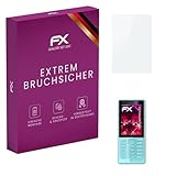 atFoliX Glasfolie kompatibel mit Microsoft Nokia 216 Bildschirmfolie, 9H Hybrid-Glass FX Schutzpanzer Folie