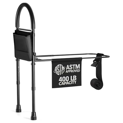 Medical king Bed Assist Rail with Adjustable Heights - Bed Assist bar with Storage Pocket - Bed Rails for Seniors with Hand Assistant bar - Easy to get in or Out of Bed Safely with Floor Support