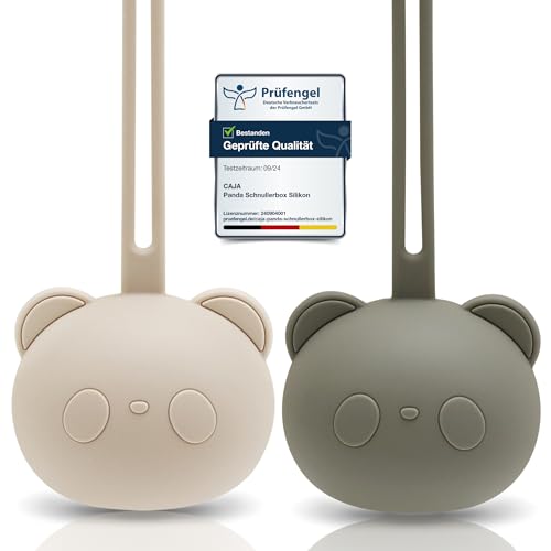 CAJA Schnullerbox 2er Set Schnulleraufbewahrung Silikon BPA frei...