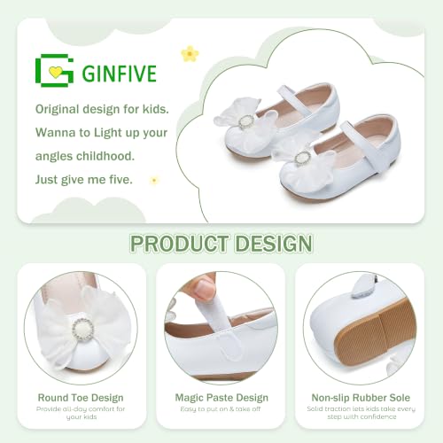 Image of GINFIVE Toddler Girls Dress Shoes Little Girls Mary Janes Ballerina Flats Shoes Toddler