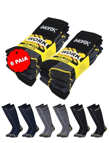 NOLOGO KATIACALZE Calze da Lavoro Uomo Donna - Calzini Uomo Cotone, Calze per Scarpe Antinfortunistiche, Calzini Anti vesciche, Traspiranti, Super Resistenti