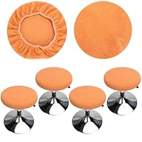 HuaLiSiJi Hoes voor ronde kruk, ronde barstoelhoes, wasbaar, onderhoudsvriendelijk, zacht en duurzaam, voor diameter van de ronde kruk 30-40 cm (1, zwart