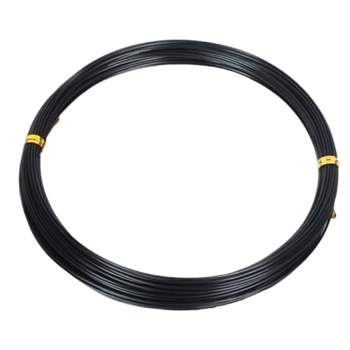 WSYCWG 5 Meters Aluminum Craft Wire Flexible Metal Wire Beading Wire Diameter 1.5Mm Suitable for Model Making and Craft Making,Black