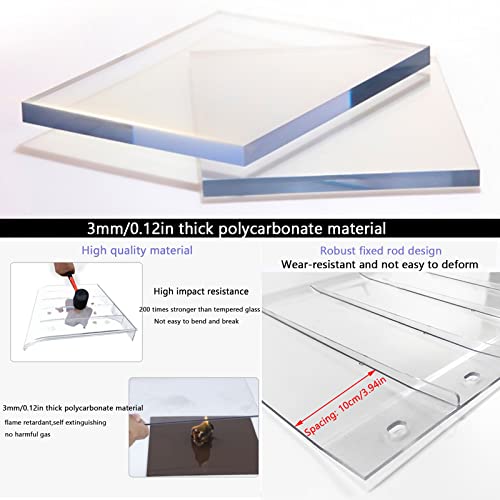 Auvent de porte d'entrée extérieur avec couverture en polycarbonate transparent