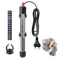 FEDOUR 100W 40-120L Aquarium Heizung, Verdicktes Quarzglas Aquarienheizer, Temperatur Einstellbare Aquarium Heizer Mit Saugnäpfen/Thermostat