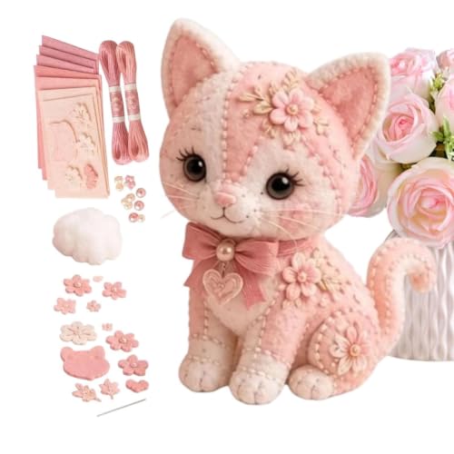Regalo DIY creativo de costura para niños con figuras de fieltro precortadas animales