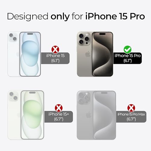 ArmorSuit 3 Pack Glass Screen Protector for iPhone 15 Pro Tempered Glass MilitaryShield Case Friendly (w/Alignment Tool) by ArmorSuit - Image 2