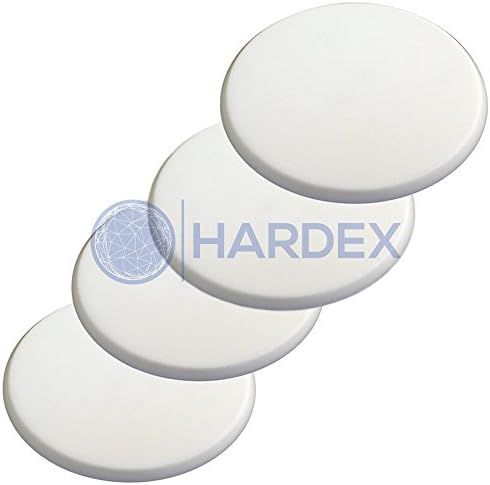 Hardex Door Knob Wall Protector Plate 3" White Self Adhesive (Pack of 4)