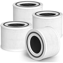 240 Replacement Filter Compatible With PURO 240 Air Purifier, 3-in-1 Great High-Efficiency Materials With Activated Carbon, 4 Pack, By Improvedhand