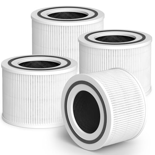Image of 240 Replacement Filter Compatible With PURO 240 Air Purifier, 3-in-1 Great High-Efficiency Materials With Activated Carbon, 4 Pack, By Improvedhand
