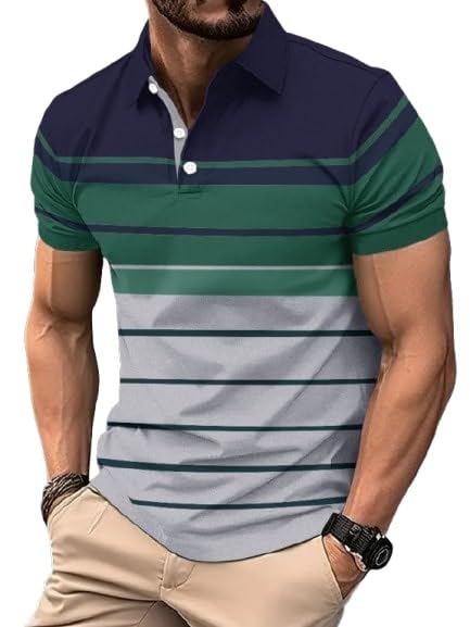 Image of Noble Monk Men's Regular Fit Polo T Shirt |Half Sleeves |Collar Tshirts T Shirt | Casual Tshirt