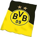  BVB Borussia Dortmund Fleecedecke Coral BVB Schräg 150x200cm