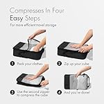 (Not Made In China) 6 Set Compression Packing Cubes For Travel, Suitcase and Luggage Space Saver Organizer Bags, Lightweight, Waterproof, Durable - Image 4
