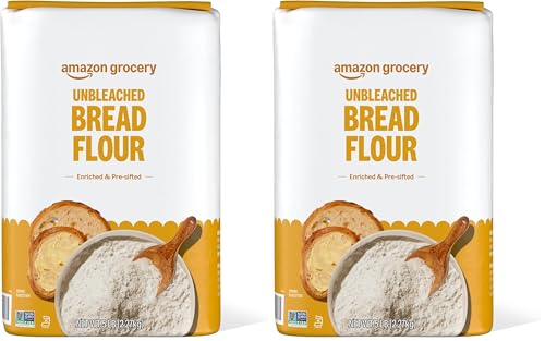 Amazon Fresh, Enriched Bread Flour, Unbleached, 5 Lb (Pack of 2)