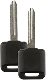 Replacement Transponder Uncut Ignition Car Key For Nissan Altima Rogue Maxima Murano Frontier Sentra Pathfinder Titan Infiniti 46 Chip (2 Pack)