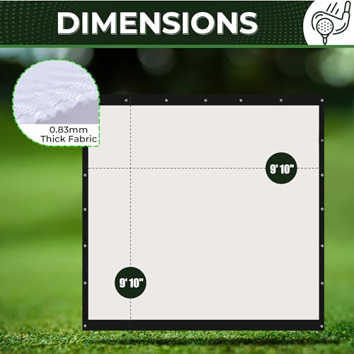 Golf Simulator Impact Screen con ojales y cuerdas miniatura 2
