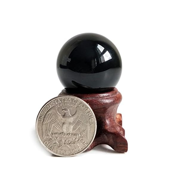 Mina Heal Obsidian-Kristallkugel für Fengshui, Meditation, Steinheilkunde, Wahrsager-Kugel, Innendekoration, 100… – Bild 4
