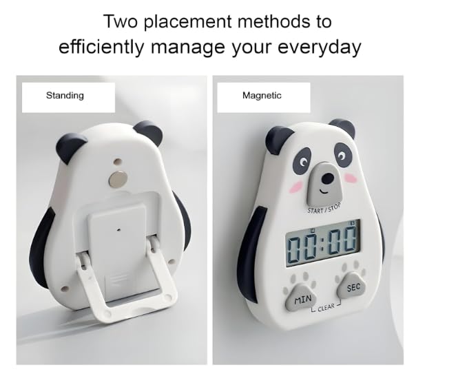 Image of Digital Kitchen Timer with On /Off Switch, Magnetic Digital Stopwatch with Big Digits & Loud Alarm - Easy-to-Read Timer for Cooking, Baking, and More (White)