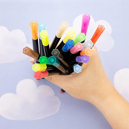 Bazic Felt Washable Markers 20 Colors, Fine Line Coloring Marker, Non Toxic Art Supplies, Gift For Kids School (20/Pack), 1-Pack #TOP4