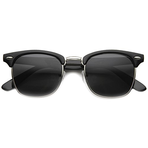 Image of zeroUV Half Frame Semi-Rimless Horn Rimmed Sunglasses