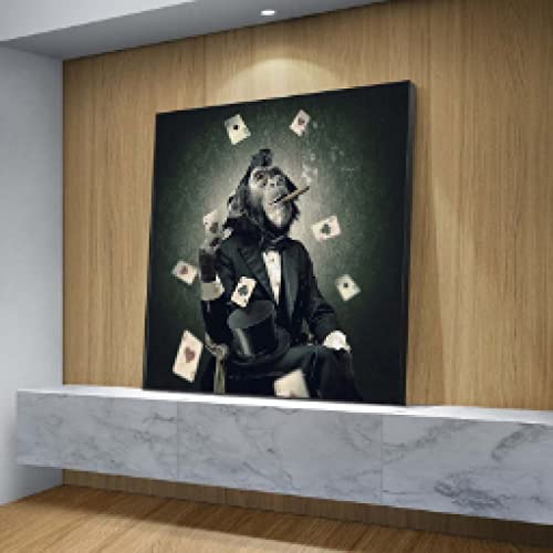 Singe fumer toile peintures sur le mur pour interieur style