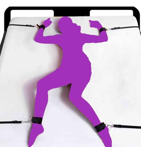 Sex Tie Down Straps Women Hand and Leg Restraint Queen Size Bed Bonage Rope Kits Sex Resistant Tie Ups for Adult Play Handcuffs Sex Set Bed Games Play Freaky Bedroom Toys Adults Couples Sweater