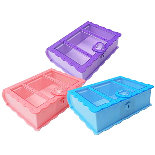 STOBAZA Lockable Boys and Girls Toy Storage Box Book Shape Decorative Box Large Capacity Storage Bag for Boys and Girls