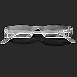 amazing-trading (TM) Randlose Lesebrille, mit Metallbügel, 1,50–4,00 Dioptrien, farblos
