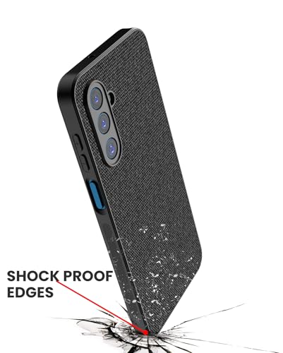 Image of Kapa Soft Full Fabric Protective Back Case Cover for Samsung Galaxy M36 / F36 5G | Shockproof Slim Hard Anti Slip Back Case (Black)