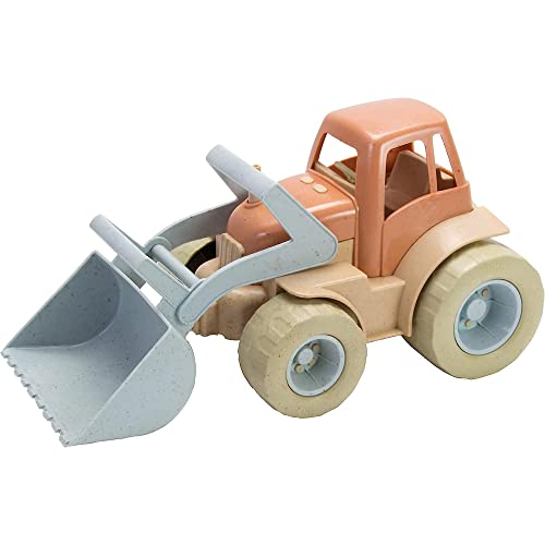 Dantoy - Bio Traktor – Ab 2 Jahre - Der Traktor ist EIN in Dänemark hergestelltes Spielzeug - Aus Biokunststoff - Großer Frontlader - Für Fantasievolle Rollenspiele - Maschinenwaschbar