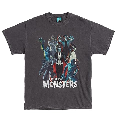 Image of TruffleShuffle Universal Monsters Vintage Wash Charcoal T Shirt
