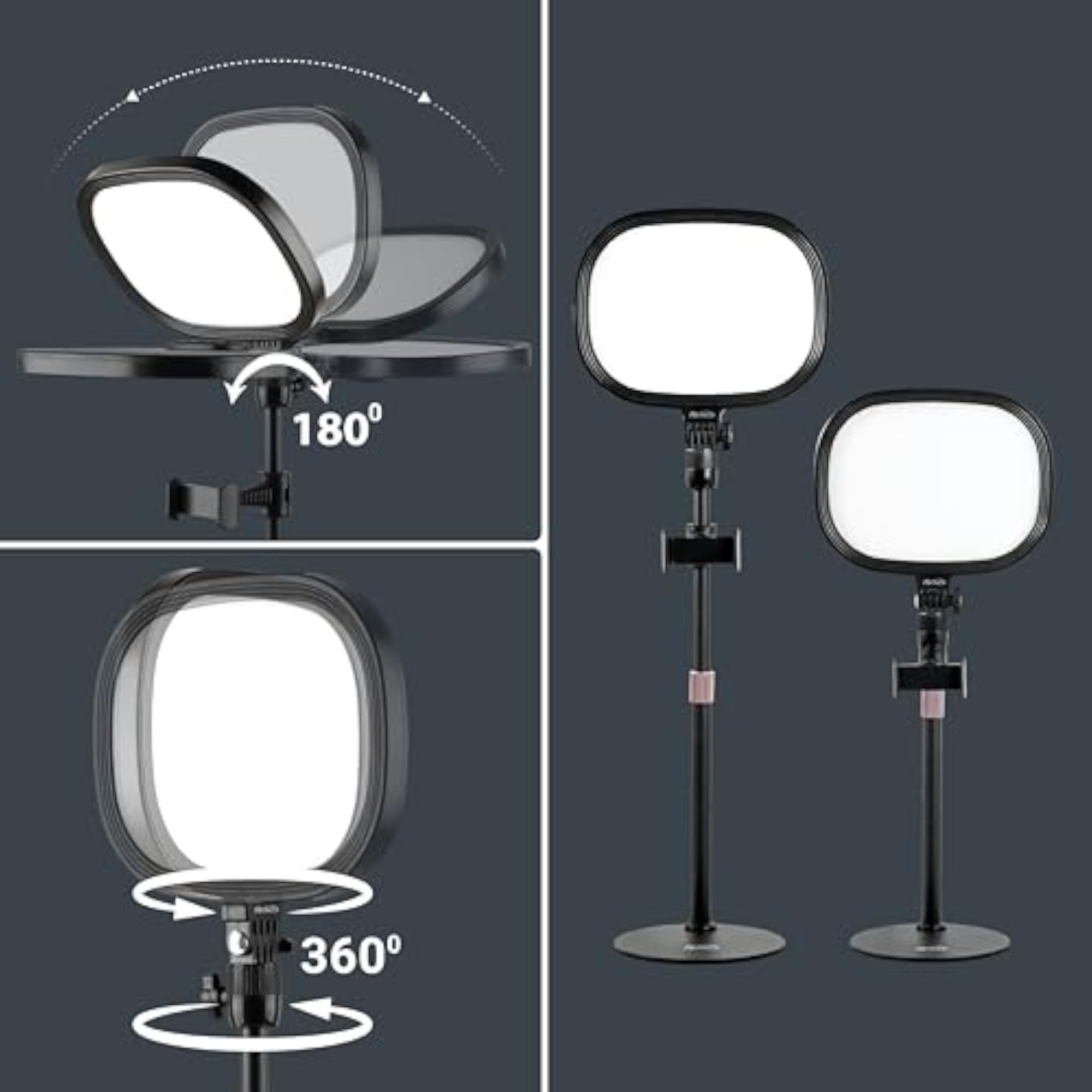 USB Slab Video Light with Adjustable Desk Stand