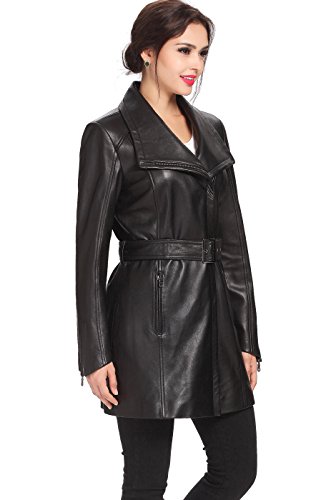 BGSD Women Fiona Lambskin Leather Trench Coat (Also available in Petite)3