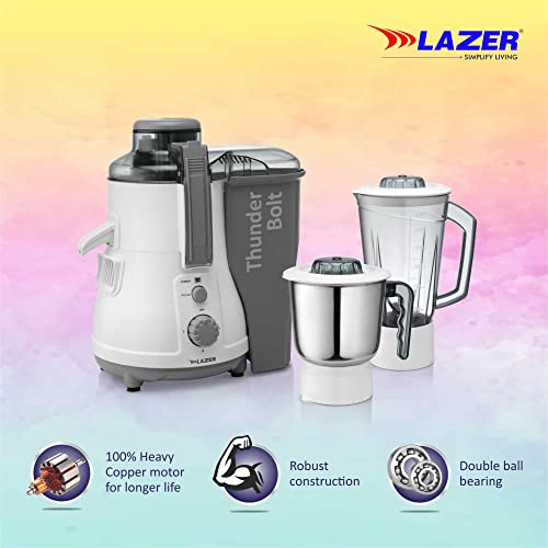 Image of Thunderbolt 950-Watt Copper Motor Juicer Mixer Grinder with 3 Jars