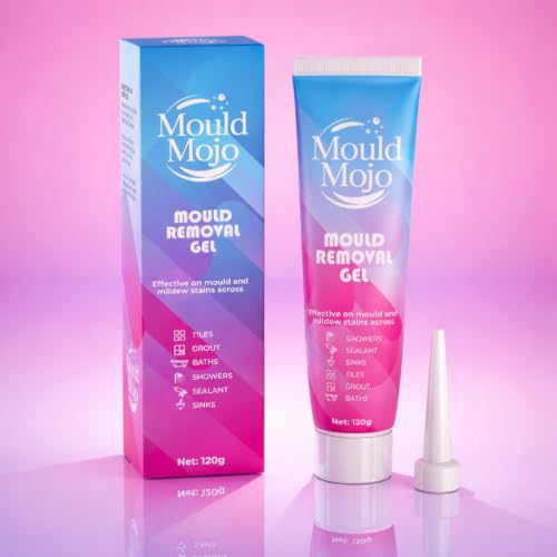 MouldMojo Mold & Mildew Cleaning Gel No Scrub Deep Clean Treatment for Grout Shower Caulk Tiles & Washing Machine Seals 120g