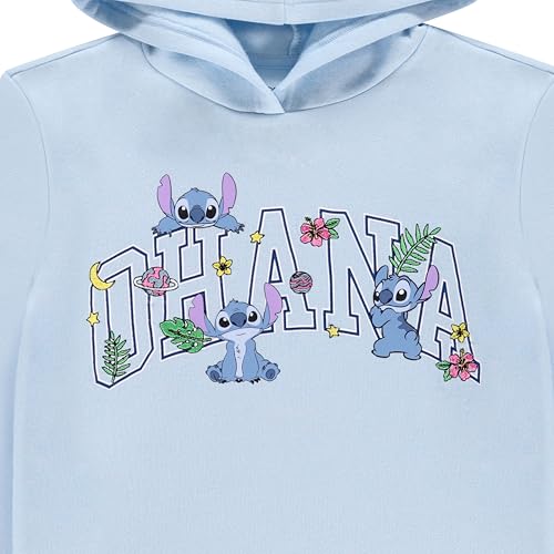 Image of Disney Girls Lilo & Stitch Clothing Set - Stitch Sweatshirt Hoodie and Shorts Set -Little and Big Girl Sizes 4-16
