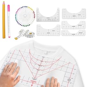 10 Pieces Tshirt Ruler Guide for Vi...