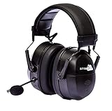 Rifleman Bluetooth Communication Hearing Protection, Electronic Ear Muffs Bluetooth Technology Compatible, NRR 25 Hearing Amplification and Protection, Gaming Headset with Microphone, Black