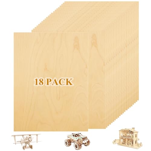 Contreplaqué de bouleau 3mm Lot de 18 planches 30x40cm pour découpe laser