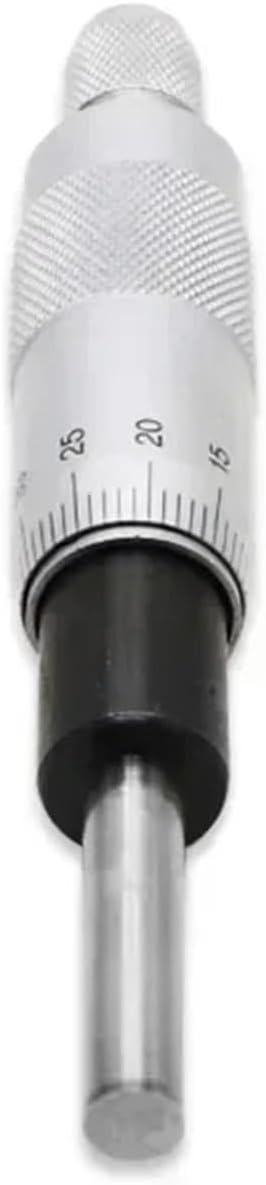 1Pcs 0-25mm 0.01mm Silver Round Needle Type Thread Micrometer Head Measurement Measure Tool(Flat Head)