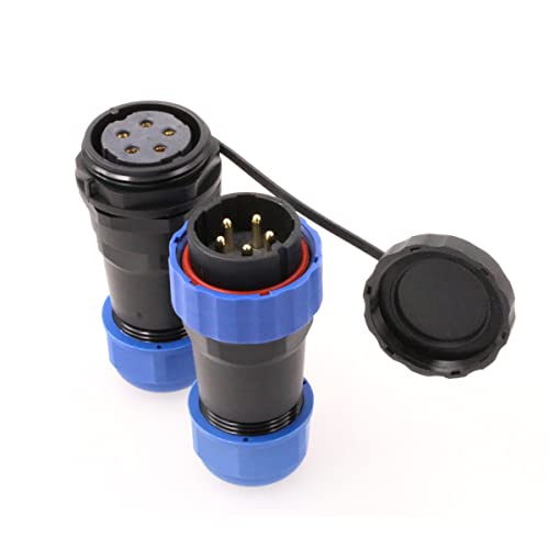 Eonvic SD28 5 Pin 28mm Waterproof Aviation Connector IP68 25A 380V Docking Plug Socket Industrial Circular Connector Mating Plugs