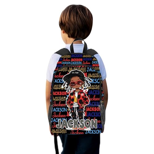Artsadd Personalized Kids Backpacks for Boys - Custom School Backpack with Name for Students - Black Boy Backpacks Daypacks - Back to School Gifts for Preschool Kindergarten3
