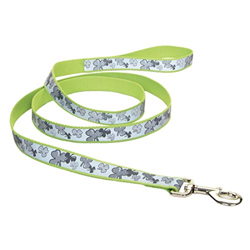Coastal - Lazer Brite - Reflective Dog Leash, Shamrocks, 1' x 06'