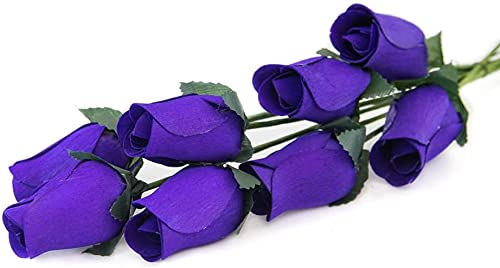 Homestreet Rose in legno in molti colori – 8 steli singoli di bocciolo di rosa legati in un mazzo – Espositore di fiori piccoli di qualità (giallo Homestreet Rose in legno in molti colori – 8 steli singoli di bocciolo di rosa legati in un mazzo – Espositore di fiori piccoli di qualità (giallo