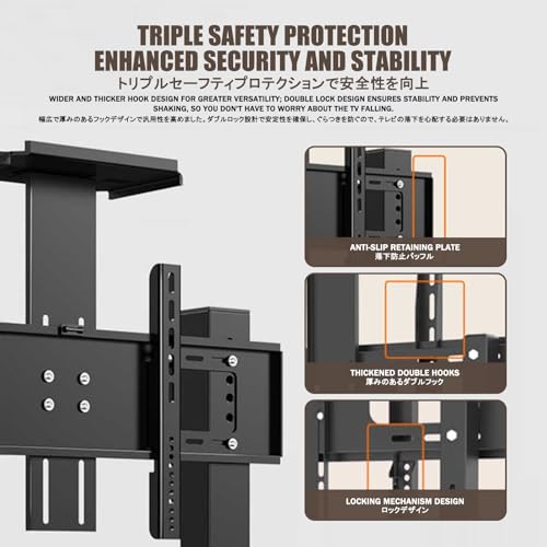 Soporte móvil de piso para TV Universal 32-70 pulgadas miniatura 5