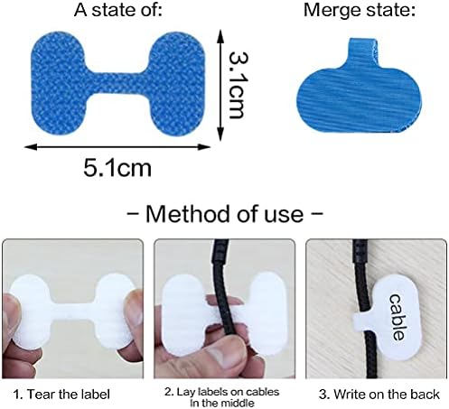 30 PCS Cable Labels, Multi-Color Write On Cord Labels Wire Tags for Electronics, Computers Cable Management and Identification