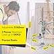 ISOISL 2 Stück Arm Handwerkzeugheber mit Skala,30cm Höhenversteller mit Langsam und Schnell Hebefunktion,Maximale Tragfähigkeit 200 kg, Handheld Jack Tool für Keramikfliesen HöHenverstellung