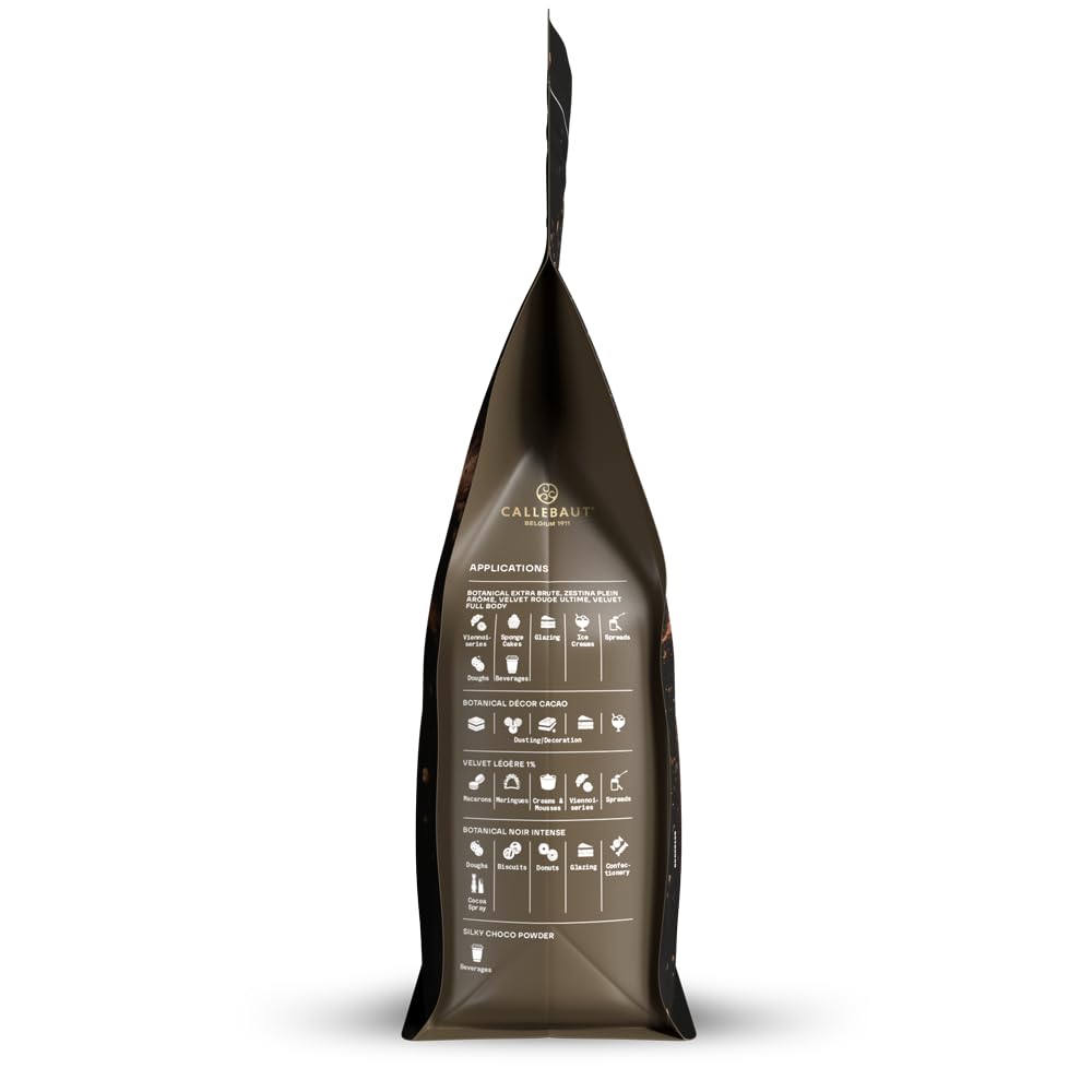 Callebaut Signature Collection Velvet Légère 1% cacao en polvo desgrasado alcalizado bajo en grasa cacao para hornear, 750 g