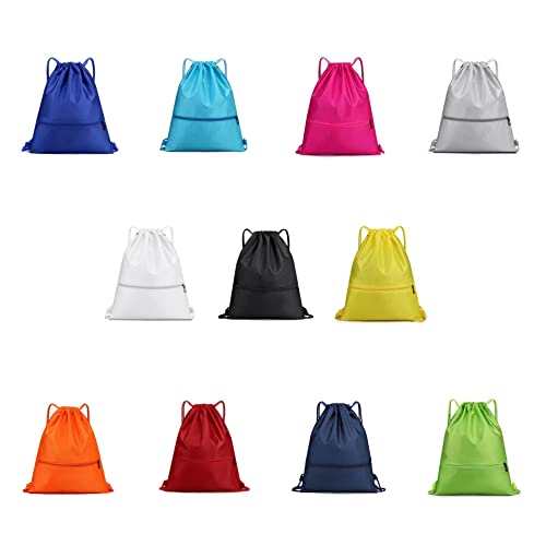 Newmoon Waterproof Drawstring Gym Backpack Bag For Men & Women, Sport Gym Sack Mini Travel Daypack (Lake Blue) #TOP6